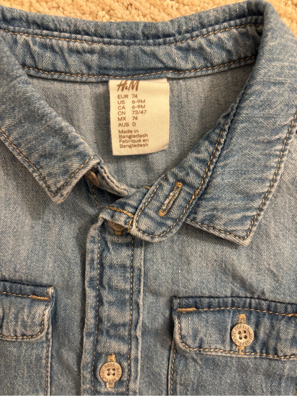 Baby Button Up - Picture 2 of 3